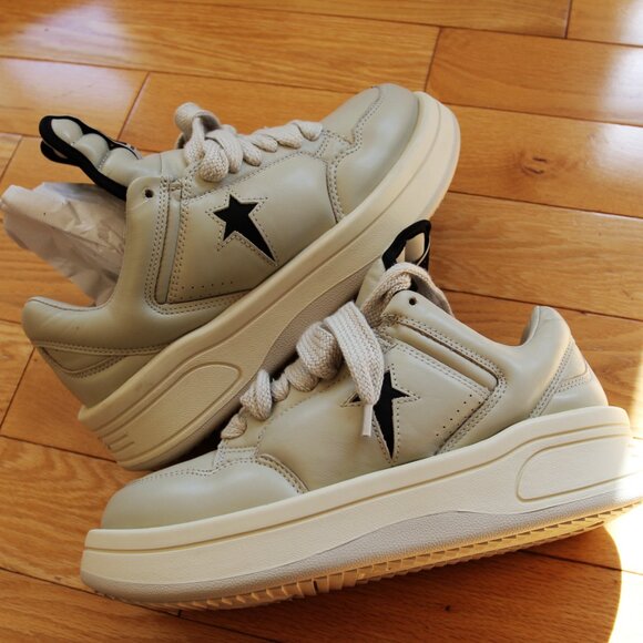 BNWT SS25 RICK OWENS DRKSHDW TURBOWPN OX SNEAKERS OYSTER 9 - Picture 3 of 12